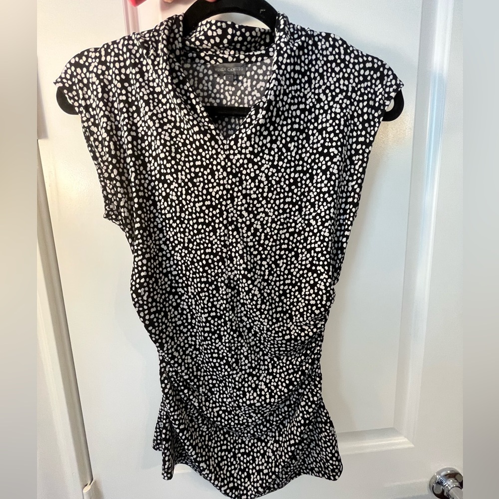 Vince Camuto white and black blouse.